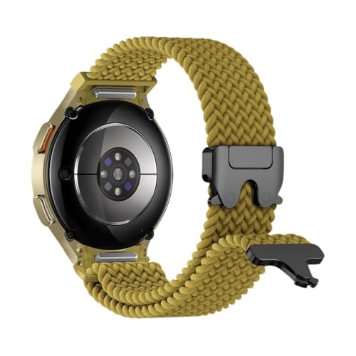 Atmungsaktives Nylonband for Samsung Watch 7 6 5 4 40 44mm 5pro 45mm FE 6Classic 43 47mm 4Classic 42 46mm Sportarmband Zubehör(Yellow Green,For Galaxy FE 40mm) von PPzsyxx