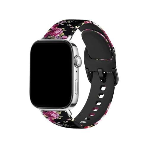 Bedrucktes Silikonarmband for Huawei Watch Fit 3 Ersatzarmband Correa for Huawei Watch Fit4 4pro Zubehör(Black pink,For fit 4 pro) von PPzsyxx