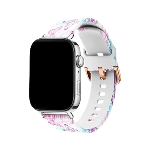 Bedrucktes Silikonarmband for Huawei Watch Fit 3 Ersatzarmband Correa for Huawei Watch Fit4 4pro Zubehör(Butterfly,For Fit 3) von PPzsyxx