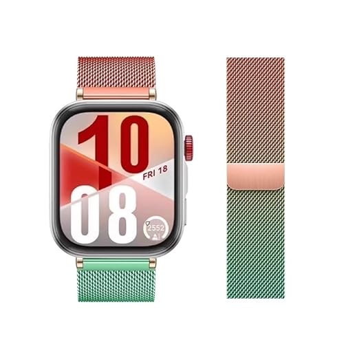 Edelstahlarmband for Huawei Watch Fit4 Pro. Armband mit Spezialanschlüssen for Huawei Fit 4 3 2. Metallarmband ersetzen. Zubehör(Blue Orange,For Fit 4) von PPzsyxx