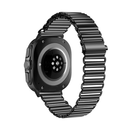 Edelstahlarmband for Samsung Galaxy Watch 8 40mm 44mm Band ersetzt Armband for GALAXY Watch 8classic 46 mm Armband Zubehör(Black,For Watch8 40MM) von PPzsyxx