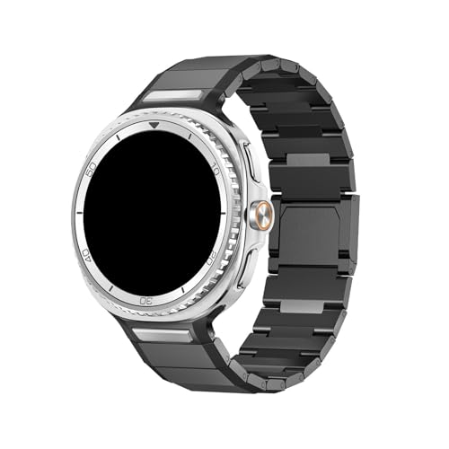 Edelstahlarmband for Samsung Galaxy Watch 8Classic 46mm Armband for Watch8 40mm 44mm Band ersetzt Metallbänder Zubehör(Black,For Galaxy 8 44mm) von PPzsyxx