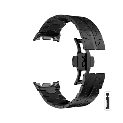 Edelstahlband for Samsung Galaxy Watch 8 40mm 44mm Correa-Armband for Galaxy Watch8 Classic/Ultra 2 Armband Zubehör(Black,For Watch 8 40mm) von PPzsyxx