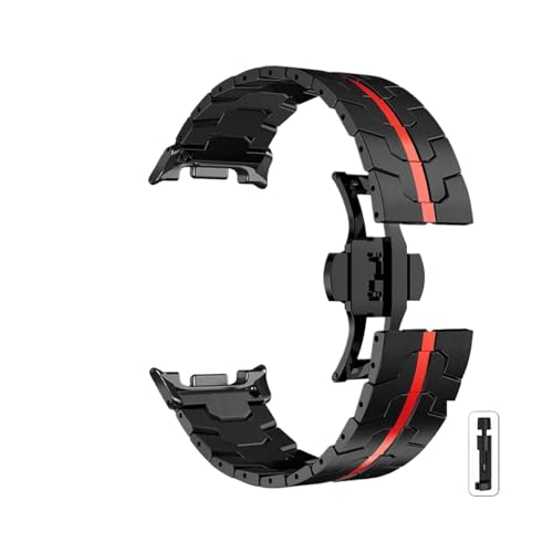 Edelstahlband for Samsung Galaxy Watch 8 40mm 44mm Correa-Armband for Galaxy Watch8 Classic/Ultra 2 Armband Zubehör(BlackR,For Watch 8 44mm) von PPzsyxx