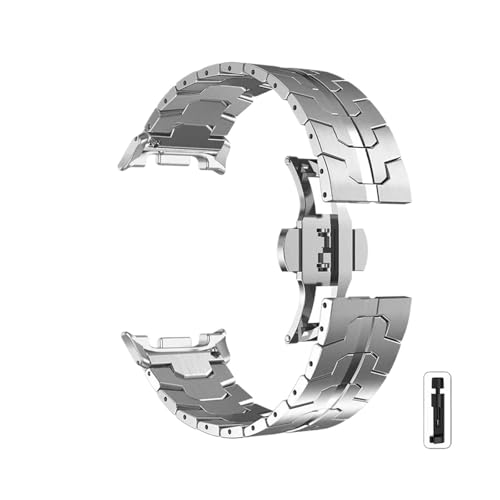 Edelstahlband for Samsung Galaxy Watch 8 40mm 44mm Correa-Armband for Galaxy Watch8 Classic/Ultra 2 Armband Zubehör(Silver,For Watch 8 40mm) von PPzsyxx