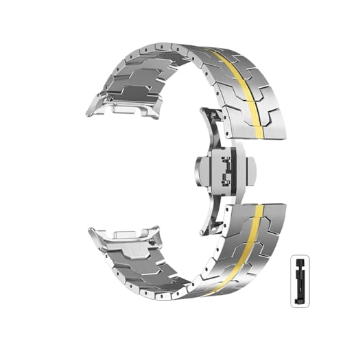 Edelstahlband for Samsung Galaxy Watch 8 40mm 44mm Correa-Armband for Galaxy Watch8 Classic/Ultra 2 Armband Zubehör(SilverG,For Watch Ultra 2-2025) von PPzsyxx
