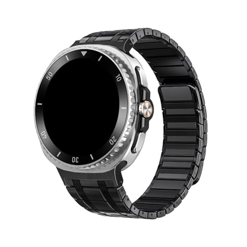 Edelstahlband for Samsung Galaxy Watch8 44mm 40mm/8Classic 46mm, ersetztes Armband for Watch Ultra2(2025) Zubehör(Black,For Galaxy 8Classic 46mm) von PPzsyxx