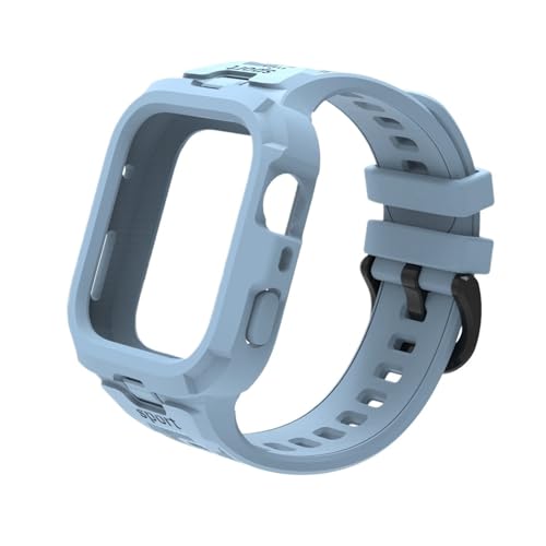 Einteiliges weiches Sportarmbandgehäuse aus Silikon das for Huawei Watch Fit 4/4Pro-Armband, ersetzt atmungsaktives Silikonarmband Zubehör(Light blue,For fit 4) von PPzsyxx