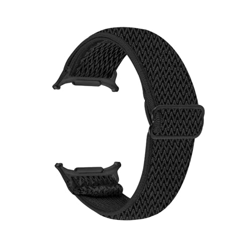 Elastisches Nylonarmband for Samsung Galaxy Watch 8 40mm 44mm Armband for GALAXY Watch 8classic 46mm ersetztes Sportarmband Zubehör(Black Black,For Watch8 Classic) von PPzsyxx