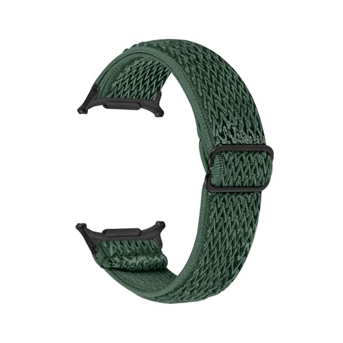 Elastisches Nylonarmband for Samsung Galaxy Watch 8 40mm 44mm Armband for GALAXY Watch 8classic 46mm ersetztes Sportarmband Zubehör(Black Military green,For Watch8 Classic) von PPzsyxx