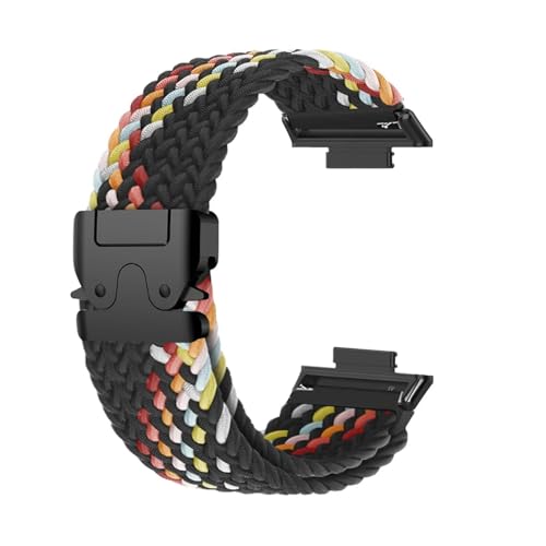 Elastisches geflochtenes Nylon-Schlaufenband for Huawei Watch Fit 4/3 Armband for Huawei Fit 4 Pro Männer Frauen Ersatzarmband Zubehör(BRainbowB,For Fit 3) von PPzsyxx