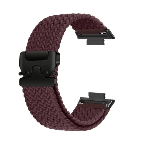 Elastisches geflochtenes Nylon-Schlaufenband for Huawei Watch Fit 4/3 Armband for Huawei Fit 4 Pro Männer Frauen Ersatzarmband Zubehör(CherryB,For Fit 3) von PPzsyxx