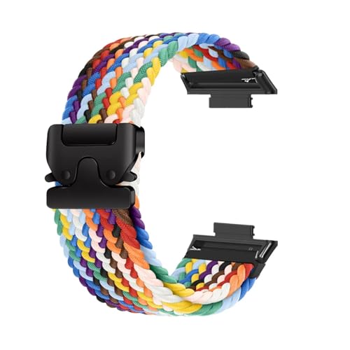 Elastisches geflochtenes Nylon-Schlaufenband for Huawei Watch Fit 4/3 Armband for Huawei Fit 4 Pro Männer Frauen Ersatzarmband Zubehör(SevenB,For Fit 4/4 Pro) von PPzsyxx