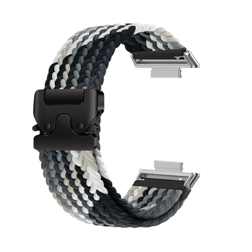 Elastisches geflochtenes Solo Loop-Armband aus Nylon for Huawei Watch Fit 4 Pro/4/3, Herren und Damen, Ersatzarmband Zubehör(BChocoS,For Fit 4/4 Pro) von PPzsyxx