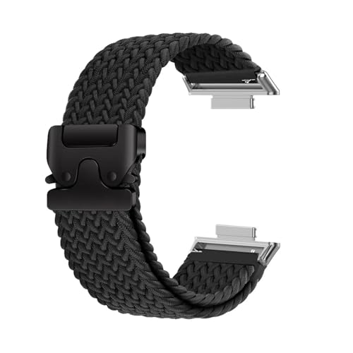 Elastisches geflochtenes Solo Loop-Armband aus Nylon for Huawei Watch Fit 4 Pro/4/3, Herren und Damen, Ersatzarmband Zubehör(BS,For Fit 4/4 Pro) von PPzsyxx
