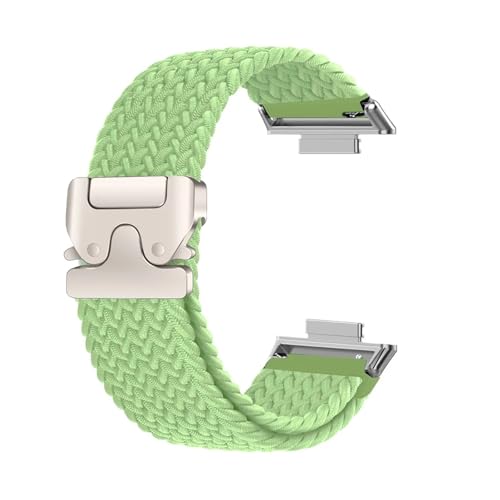 Elastisches geflochtenes Solo Loop-Armband aus Nylon for Huawei Watch Fit 4 Pro/4/3, Herren und Damen, Ersatzarmband Zubehör(MGS,For Fit 3) von PPzsyxx