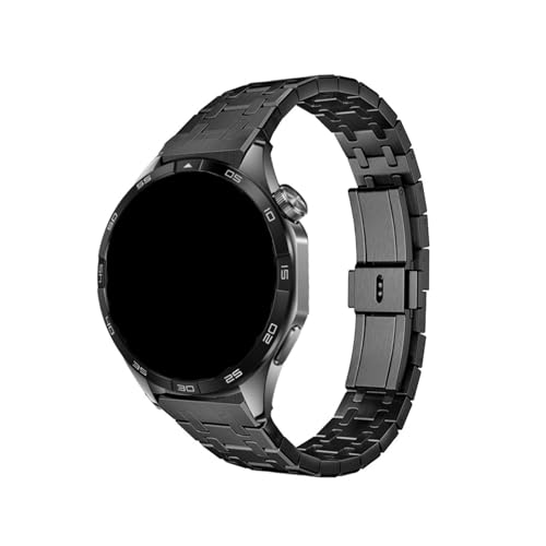 For Huawei GT3 GT4 46mm Uhr 4 Pro GT Serie Ersatz Armband 22mm Edelstahl Herren Armband Zubehör(For Hua wei GT1,NO.1 Black) von PPzsyxx