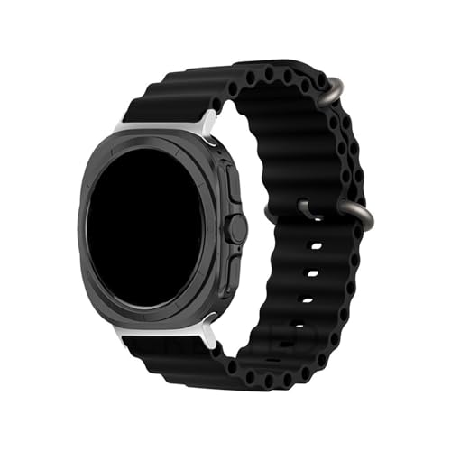 For Samsung Galaxy Watch 7 Ultra 47 mm Sport Silikon 22 mm Uhrenarmband Correa for Galaxy Watch7 Ultra Band Zubehör(Black) von PPzsyxx