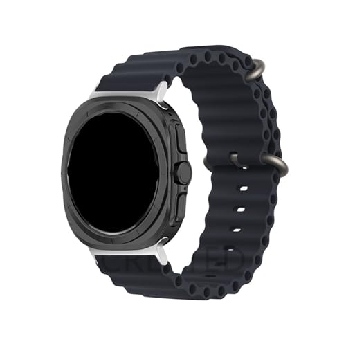 For Samsung Galaxy Watch 7 Ultra 47 mm Sport Silikon 22 mm Uhrenarmband Correa for Galaxy Watch7 Ultra Band Zubehör(Midnight) von PPzsyxx