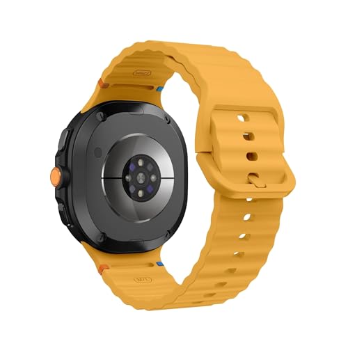 For Samsung Galaxy Watch Ultra2 Sport-Silikonband for Watch8 Classic 46mm/Watch8 44 40mm Armband-Ersatzarmband Zubehör(Yellow,For Watch 8 Classic) von PPzsyxx