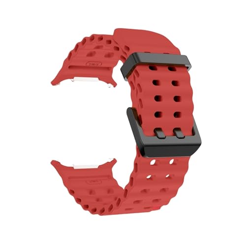 For Samsung Watch Ultra 47 mm. Schnellmontage. Atmungsaktives Silikonarmband. for Watch 7. Ersetzen Sie das Armband.(Red) von PPzsyxx
