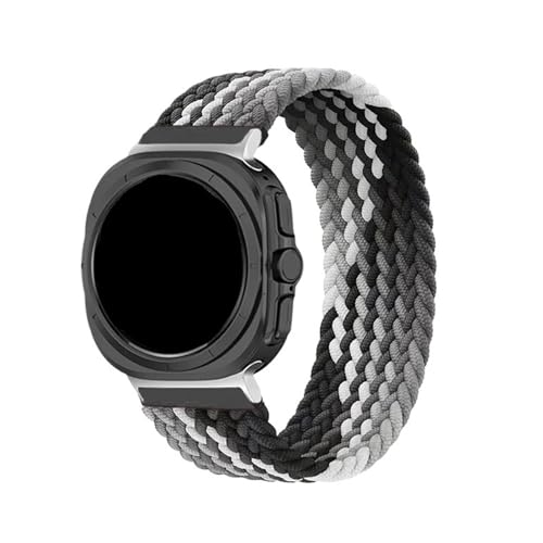 Geflochtenes Solo-Loop-Armband for Samsung Galaxy Watch 7 Ultra 47 mm, Nylon-Federarmband Correa for Galaxy Watch 7 Ultra Band(Black clever,FOR GALAXY WATCH 7 ULTRA_XS) von PPzsyxx