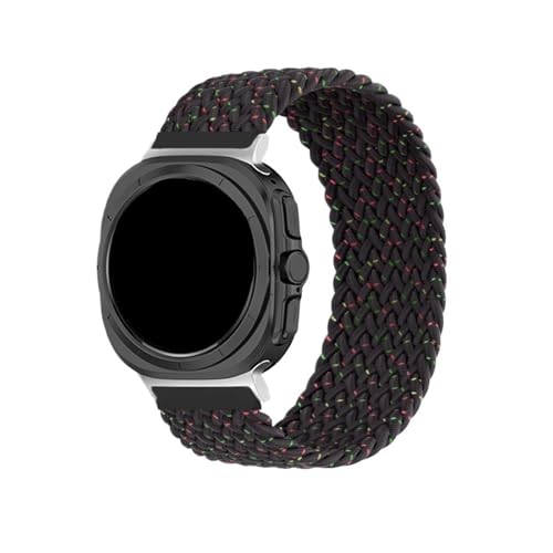 Geflochtenes Solo-Loop-Armband for Samsung Galaxy Watch 7 Ultra 47 mm, Nylon-Federarmband Correa for Galaxy Watch 7 Ultra Band(Black unity,FOR GALAXY WATCH 7 ULTRA_S) von PPzsyxx