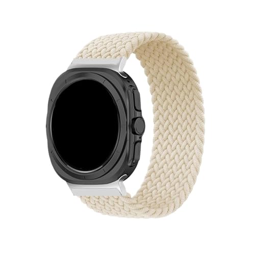 Geflochtenes Solo-Loop-Armband for Samsung Galaxy Watch 7 Ultra 47 mm, Nylon-Federarmband Correa for Galaxy Watch 7 Ultra Band(Starlight,FOR GALAXY WATCH 7 ULTRA_S) von PPzsyxx