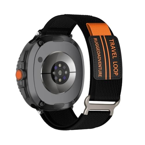 Gewebtes Nylonband for Samsung Galaxy Watch 8 40 44mm, atmungsaktives Sportband for Watch8 Classic 46mm, ersetztes Armband Zubehör(Black Pure Black,For Watch 8 40MM) von PPzsyxx