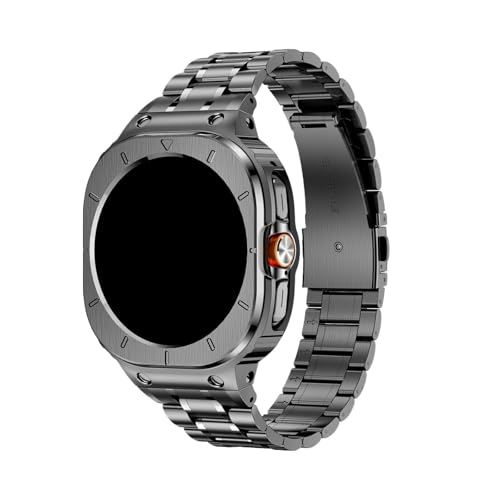 Integriertes Armband aus 316L-Edelstahlgehäuse for Samsung Galaxy Watch 8 Ultra2/7 Ultra 47 mm, ersetztes Armbandgehäuse Zubehör(Grey,For Watch Ultra2(2025)) von PPzsyxx