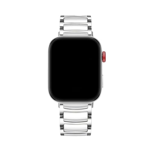 Keramik-Uhrenarmbänder for Huawei Watch Fit3 Fit4 Edelstahl-Schnallenarmband for HUAWEI FIT 4Pro Ersatzband Zubehör(Silver white,For FIT4 Pro) von PPzsyxx
