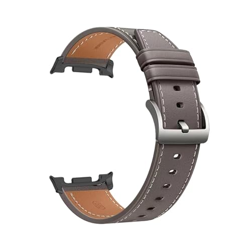 Lederarmband for Samsung Galaxy Watch8 Ultra 2, Schnellverschlussband for Samsung Galaxy 8 40 44mm, Classic 46mm Armband Zubehör(Black Gray,For Watch 7 Ultra 47mm) von PPzsyxx
