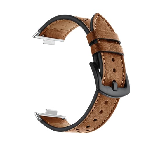 Lederband for Huawei Watch Fit 3 4 Pro Männer Frauen Sport Armband Correa for Huawei Fit4 Fit4Pro Fit3 Gürtel Zubehör(Brown,For Fit 3) von PPzsyxx
