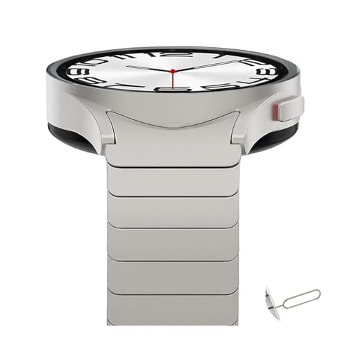 Lückenloses Edelstahlarmband for Samsung Galaxy Watch 6 4 Classic 47 43 42 46 mm Watch4 7 5 Pro 44 mm 40 mm 45 mm Armband(Titanium color,For watch 4 40mm) von PPzsyxx
