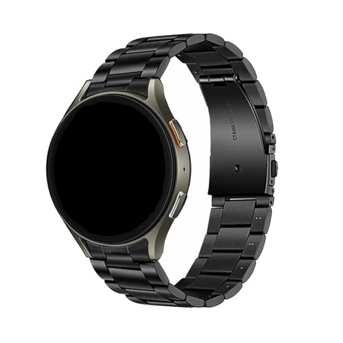 Lückenloses Metallband for Samsung Galaxy Watch 7/7 LTE 44 mm Watch6 4 5Pro 45 mm 44 mm 40 mm Armband aus Edelstahl(Black,For Watch 7 44mm) von PPzsyxx