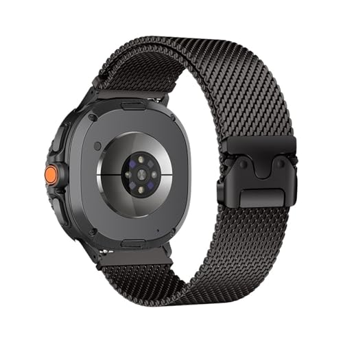 Milanese-Metallarmband for Samsung Galaxy Watch 8/8classic 46mm, Edelstahlband for Watch Ultra 47mm, Ersatzarmband Zubehör(Black,For Galaxy Ultra (2025)) von PPzsyxx