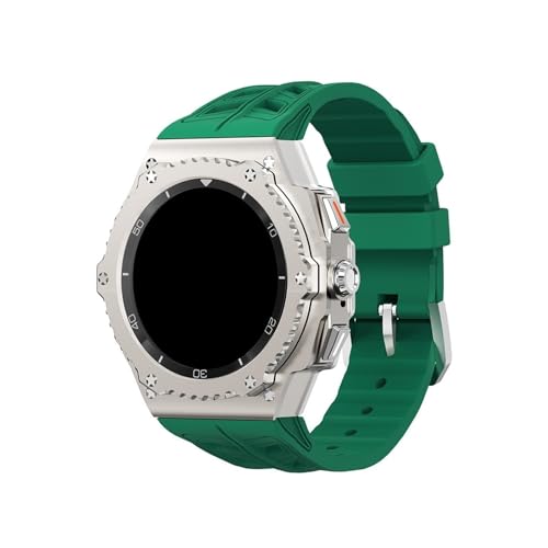 Modifikationskit for Metalllegierungsgehäuse, for Samsung Galaxy Watch 8 40 mm 8Classic 46 mm, Ersatz-Silikonarmband-Kit Zubehör(Titanium-green,For Galaxy 8 44mm) von PPzsyxx