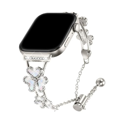 Modisches, glänzendes Kettenarmband for Huawei Watch Fit 3, Metallband for Huawei Watch Fit 4/4 Pro, Damen-Ersatzarmband Zubehör(Starlight,For Fit 3) von PPzsyxx