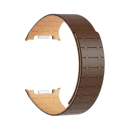 No Gaps Loop Band for Samsung Galaxy Watch 8 40mm 44mm Silikon-Sportarmband for Watch8 Classic 46 mm Armband mit gebogenem Ende Zubehör(Dark Brown,For Watch 8 40mm) von PPzsyxx