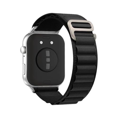 Nylon Loop Sportarmband for Huawei Watch Fit3 Fit4 Fit4Pro Spezialverbinder Band Ersatz Atmungsaktives Armband Zubehör(Black,For FIT3) von PPzsyxx