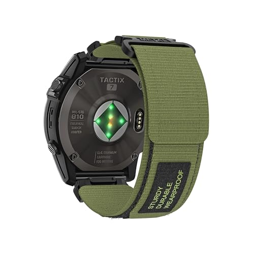 Nylon-Sportarmband 22 mm for Garmin Fenix ​​7X Pro 6X 5X 8X 8 Plus Tactix 7 Epix Pro 51 mm Enduro 2 Quickfit 26 mm Wechselband(Army green,26mm Fenix 7X 7X Pro) von PPzsyxx