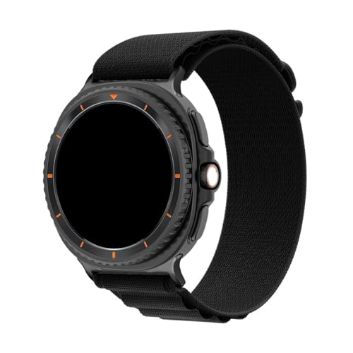 Nylon-Sportarmband for Samsung Galaxy Watch 8 40 44MM, ersetztes Band for Galaxy 8 Classic 46MM, atmungsaktives Armband Zubehör(Black,For watch8 40mm) von PPzsyxx