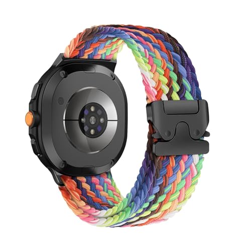 Nylon-Sportarmband for Samsung Galaxy Watch 8 40 mm 44 mm, ersetztes Armband for Galaxy 8Classic 46 mm, atmungsaktives Armband Zubehör(New rainbow,For Watch 8 40mm) von PPzsyxx