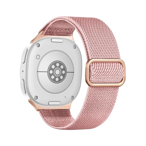 Nylon-Sportarmband for Samsung Galaxy Watch 8 40mm 44mm, ersetztes Band for 8Classic 46mm, atmungsaktives elastisches Armband Zubehör(Pink,For Watch 8 40mm) von PPzsyxx