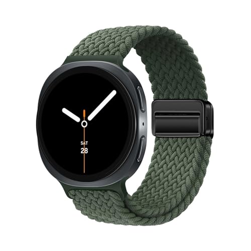Nylonarmband for Samsung Galaxy Watch 8 40mm 44mm, Spezialband for 8Classic 46mm, atmungsaktives, elastisches Sportarmband Zubehör(03 dark olive green,For 8Classic 46mm) von PPzsyxx