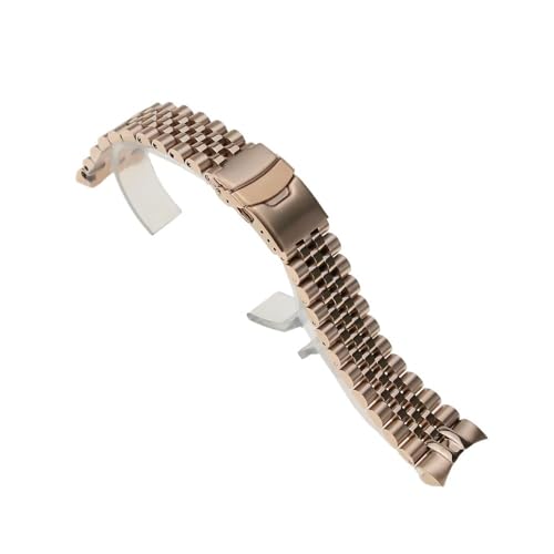 PPzsyxx 316L Edelstahl Rundkopf 22mm Massiv for SKX007 Uhr Armband(Brushed Rose Gold) von PPzsyxx