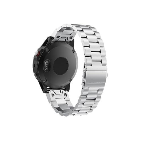 Schnell montierbares Edelstahlarmband for Garmin fenix8 fenix7 fenix6 fenix5 7X 6X 5X 8X Plus. Ersetzen Sie das Armband(Silver,For Fenix 7x (26mm)) von PPzsyxx