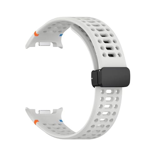 Silikon-Lochband for Samsung Galaxy Watch 8 40 44mm 8Classic Atmungsaktives Band for Galaxy Ultra 2 Zubehör Zubehör(Light Gray,For Watch 8 Ultra 2) von PPzsyxx