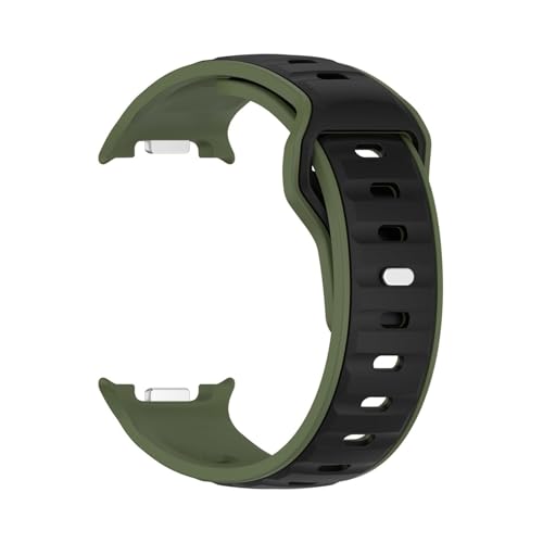 Silikon-Loop-Sportarmband for Samsung Galaxy Watch 8 40MM 44MM, ersetztes Armband for Galaxy 8 Classic 46MM Zubehör(Army green black,For watch8 40mm) von PPzsyxx