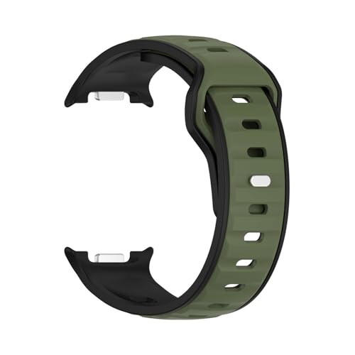 Silikon-Loop-Sportarmband for Samsung Galaxy Watch 8 40MM 44MM, ersetztes Armband for Galaxy 8 Classic 46MM Zubehör(Black Army Green,For Watch8 44mm) von PPzsyxx